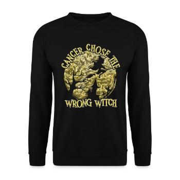 Krebs Hexe Goldene Krebs Im Kindesalter - Unisex Pullover - Schwarz - Vorne - Alina (178cm) & Michal (187cm)