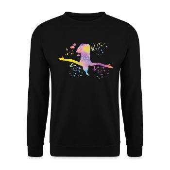 Synchronized Water Diver High Diver - Unisex Sweatshirt - black - Front - Alina (178cm) & Michal (187cm)