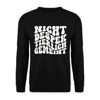 Nicht Despektierlich Gemeint - Unisex Pullover - Schwarz - Vorne - Alina (178cm) & Michal (187cm)