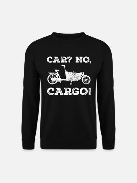 Auto Nein Lasten Fahrrad Cargobike - Unisex Pullover - Schwarz