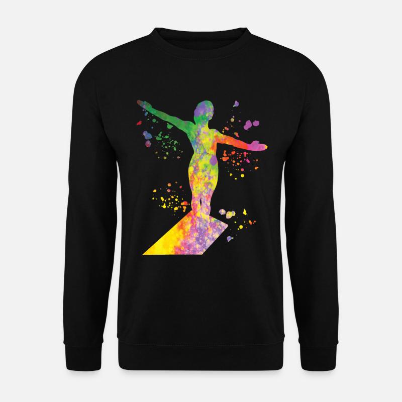 Diving, Artistic Jumping, Synchronized Diving - Unisex Sweatshirt - black