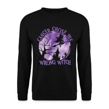 Krebs Hexe Lila Leiomyosarkom - Unisex Pullover - Schwarz - Vorne - Alina (178cm) & Michal (187cm)