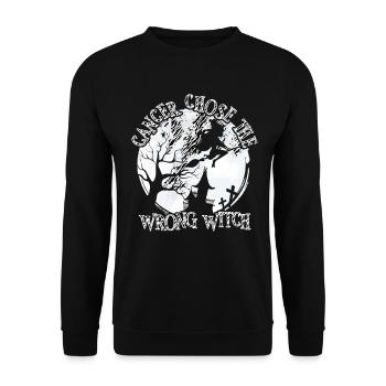 Krebs Hexe Zebra Neuroendokriner Krebs - Unisex Pullover - Schwarz - Vorne - Alina (178cm) & Michal (187cm)