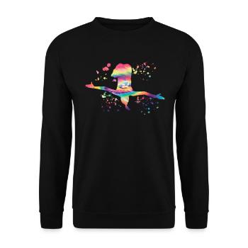 Plongeon, Saut artistique, Plongeon synchronisé - Sweat-shirt Unisexe - noir - Devant - Alina (178cm) & Michal (187cm)