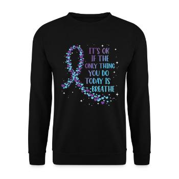 psychSensibilisation à la prévention du suicide - Sweat-shirt Unisexe - noir - Devant - Alina (178cm) & Michal (187cm)