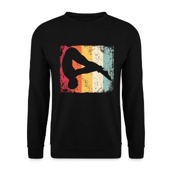 Plongeon, Saut artistique, Plongeon synchronisé - Sweat-shirt Unisexe - noir - Devant - Alina (178cm) & Michal (187cm)