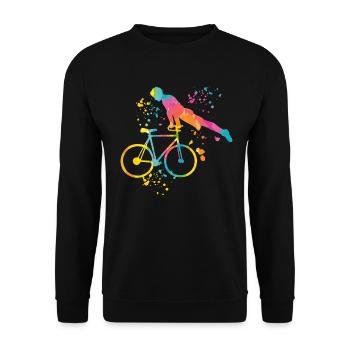 Artistic Cycling Artistic Cyclist - Unisex Sweatshirt - black - Front - Alina (178cm) & Michal (187cm)