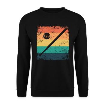Wiffleball Club Retro Pickleball Team - Unisex Sweatshirt - black - Front - Alina (178cm) & Michal (187cm)