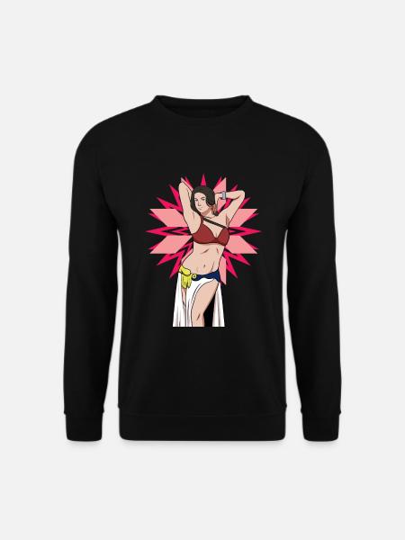 Bauchtänzer Illustration Bauchtänzer Ausbilder - Unisex Pullover - Schwarz