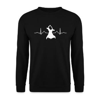 Heartbeat Viennese Waltz Ballroom Dances - Unisex Sweatshirt - black - Front - Alina (178cm) & Michal (187cm)