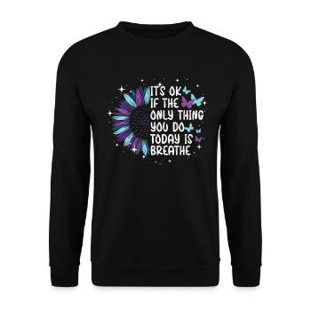 Sensibilisation à la prévention du suicide - Sweat-shirt Unisexe - noir - Devant - Alina (178cm) & Michal (187cm)