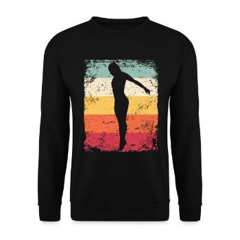 Plongeon, Saut artistique, Plongeon synchronisé - Sweat-shirt Unisexe - noir - Devant - Alina (178cm) & Michal (187cm)