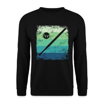 Wiffleball Club Retro Pickleball Team - Unisex Sweatshirt - black - Front - Alina (178cm) & Michal (187cm)