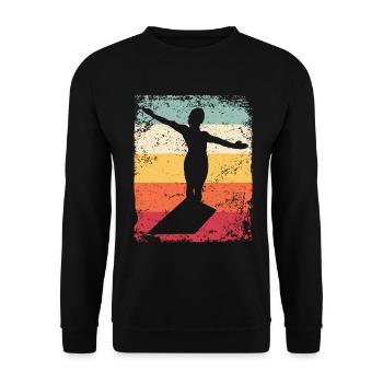 Plongeon, Saut artistique, Plongeon synchronisé - Sweat-shirt Unisexe - noir - Devant - Alina (178cm) & Michal (187cm)