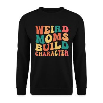 Les mamans bizarres construisent leur caractère - Sweat-shirt Unisexe - noir - Devant - Alina (178cm) & Michal (187cm)