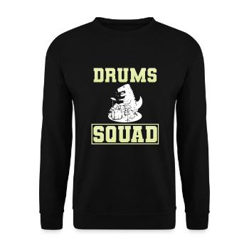 Drums Squad Bandmitglied - Unisex Pullover - Schwarz - Vorne - Alina (178cm) & Michal (187cm)