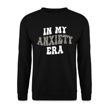 In Meiner Angst-ära Lustiges Überdenken - Unisex Pullover - Schwarz - Vorne - Alina (178cm) & Michal (187cm)