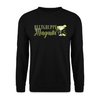 Blutgruppe Margarita Tequila Junggesellenabschied - Unisex Pullover - Schwarz - Vorne - Alina (178cm) & Michal (187cm)