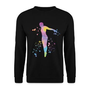 Plongeon, Plongeon synchronisé, Saut artistique - Sweat-shirt Unisexe - noir - Devant - Alina (178cm) & Michal (187cm)