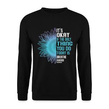 Suicide Prevention Awareness - Unisex Sweatshirt - black - Front - Alina (178cm) & Michal (187cm)