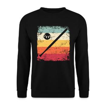 Wiffleball Club Retro Pickleball Team - Unisex Sweatshirt - black - Front - Alina (178cm) & Michal (187cm)