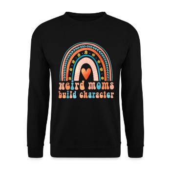 Les mamans bizarres construisent leur caractère - Sweat-shirt Unisexe - noir - Devant - Alina (178cm) & Michal (187cm)