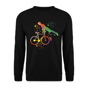 Artistic Cycling Artistic Cyclist - Unisex Sweatshirt - black - Front - Alina (178cm) & Michal (187cm)