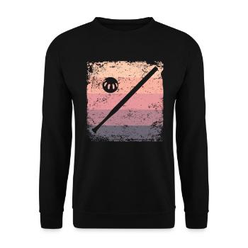 Wiffleball Club Retro Pickleball Team - Unisex Sweatshirt - black - Front - Alina (178cm) & Michal (187cm)