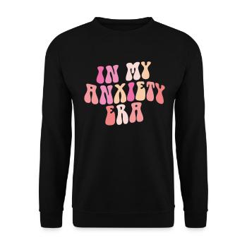 In Meiner Angst-ära Lustiges Überdenken - Unisex Pullover - Schwarz - Vorne - Alina (178cm) & Michal (187cm)