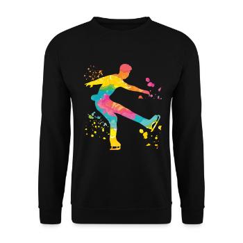Eiskunstläufer Schlittschuhlaufen Eiskunstlauf - Unisex Pullover - Schwarz - Vorne - Alina (178cm) & Michal (187cm)