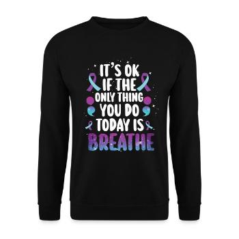 Sensibilisation à la prévention du suicide - Sweat-shirt Unisexe - noir - Devant - Alina (178cm) & Michal (187cm)