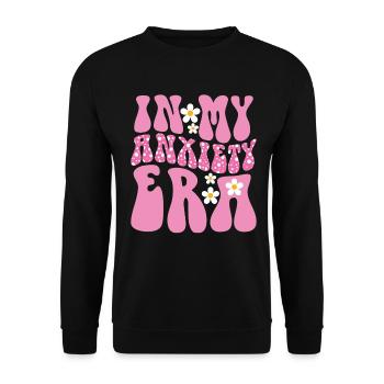 In Meiner Angst-ära Lustiges Überdenken - Unisex Pullover - Schwarz - Vorne - Alina (178cm) & Michal (187cm)