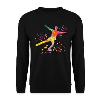 Eiskunstläufer Schlittschuhlaufen Eiskunstlauf - Unisex Pullover - Schwarz - Vorne - Alina (178cm) & Michal (187cm)