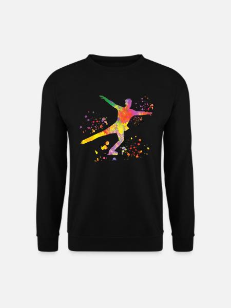 Eiskunstläufer Schlittschuhlaufen Eiskunstlauf - Unisex Pullover - Schwarz
