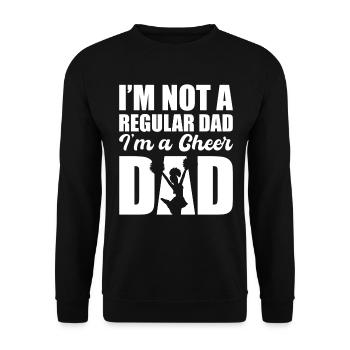 I'm Not A Regular Dad I'm A Cheer Dad - Unisex Pullover - Schwarz - Vorne - Alina (178cm) & Michal (187cm)