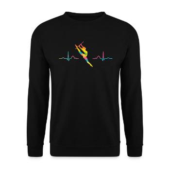 Gymnastikstab Ekg Rhythmische Sportgymnastik - Unisex Pullover - Schwarz - Vorne - Alina (178cm) & Michal (187cm)
