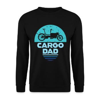 Cargo Dad Vélo Cargo Cargobike - Sweat-shirt Unisexe - noir - Devant - Alina (178cm) & Michal (187cm)