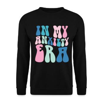 In Meiner Angst-ära Lustiges Überdenken - Unisex Pullover - Schwarz - Vorne - Alina (178cm) & Michal (187cm)