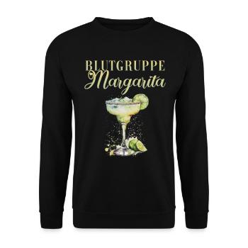 Groupe sanguin Margarita Tequila Enterrement de vie de garçon - Sweat-shirt Unisexe - noir - Devant - Alina (178cm) & Michal (187cm)