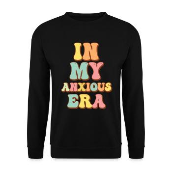 In Meiner Angst-ära Lustiges Überdenken - Unisex Pullover - Schwarz - Vorne - Alina (178cm) & Michal (187cm)