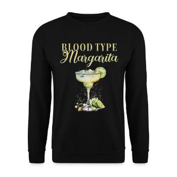Groupe sanguin Margarita Tequila Enterrement de vie de garçon - Sweat-shirt Unisexe - noir - Devant - Alina (178cm) & Michal (187cm)