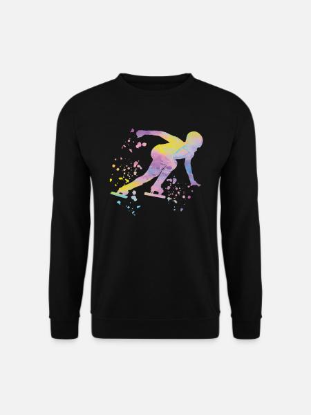Eisschnellläufer Sportlerin Eisschnelllauf - Unisex Pullover - Schwarz