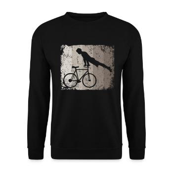 Artistic Cycling Artistic Cyclist - Unisex Sweatshirt - black - Front - Alina (178cm) & Michal (187cm)