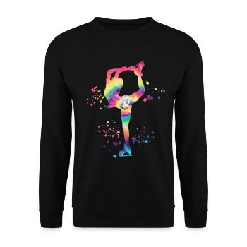 Eiskunstläufer Schlittschuhlaufen Eiskunstlauf - Unisex Pullover - Schwarz - Vorne - Alina (178cm) & Michal (187cm)