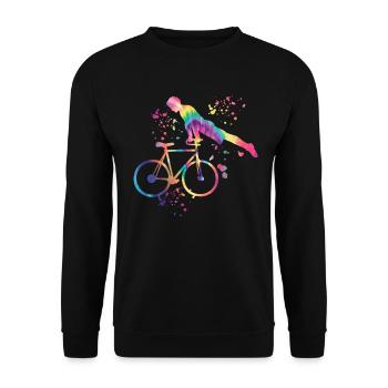 Artistic Cycling Artistic Cyclist - Unisex Sweatshirt - black - Front - Alina (178cm) & Michal (187cm)