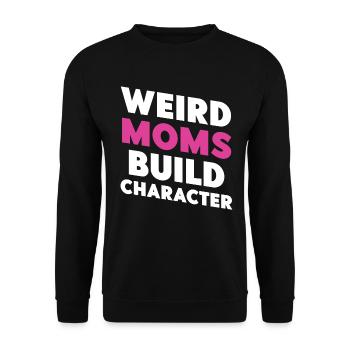 Les mamans bizarres construisent leur caractère - Sweat-shirt Unisexe - noir - Devant - Alina (178cm) & Michal (187cm)