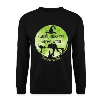 Sensibilisation au lymphome du tilleul de sorcière cancéreuse - Sweat-shirt Unisexe - noir - Devant - Alina (178cm) & Michal (187cm)