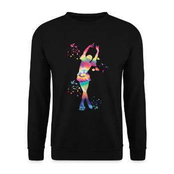 Eiskunstläufer Schlittschuhlaufen Eiskunstlauf - Unisex Pullover - Schwarz - Vorne - Alina (178cm) & Michal (187cm)
