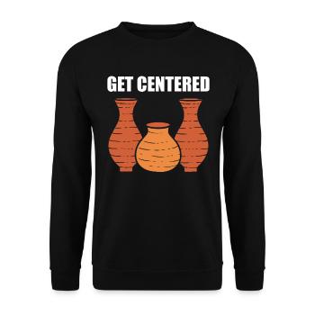 Get Centered Keramiker - Unisex Pullover - Schwarz - Vorne - Alina (178cm) & Michal (187cm)