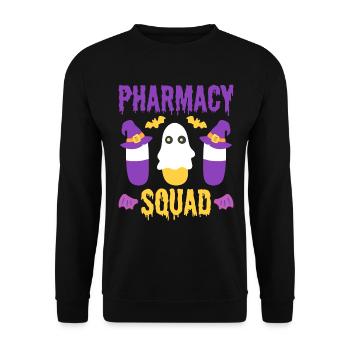 Pharmacy Squad Apotheker - Unisex Pullover - Schwarz - Vorne - Alina (178cm) & Michal (187cm)